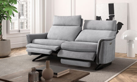 Canapé 3 places 2 relax électriques